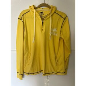 Landshark Quarter‎ Zip Hoodie Beach Surf Graphic Pullover Top Mens Small
